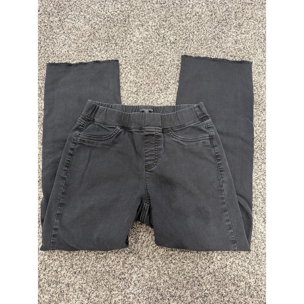Eileen Fisher Small/XS  Petite Black Pull On Jeans Denim Pants Womens PP/PTP